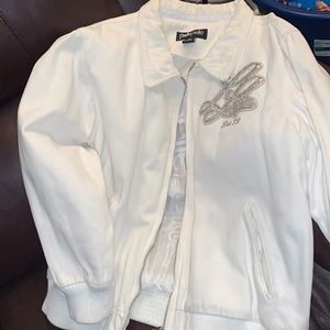COPY - PellePelle off white Varsity style jacket